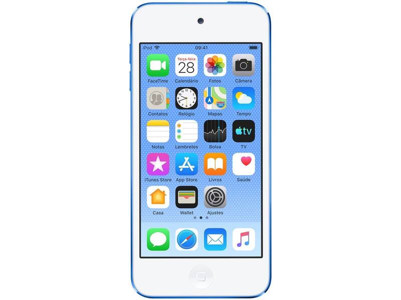 iPod Touch Apple 128GB Azul - Resolução Câmera iSight 8MP - iPhone